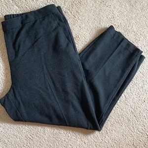 Charcoal Elastic Waist Dress Pants